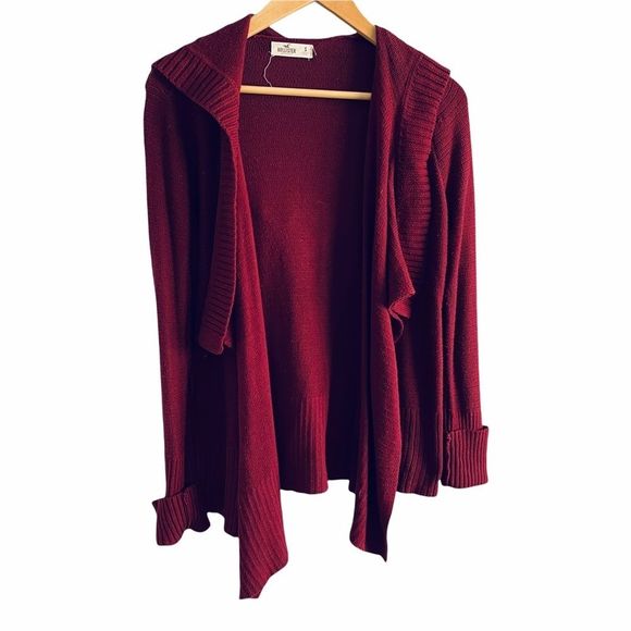 Hollister Sweaters - Hollister Open Front Drapey Hooded Cardigan Duster S